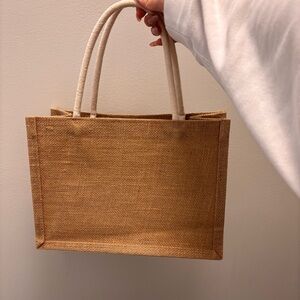 Elegant Tan Tote Bag EUC